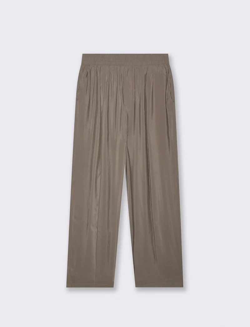 Pantaloni jogger in misto viscosa - Verde salvia