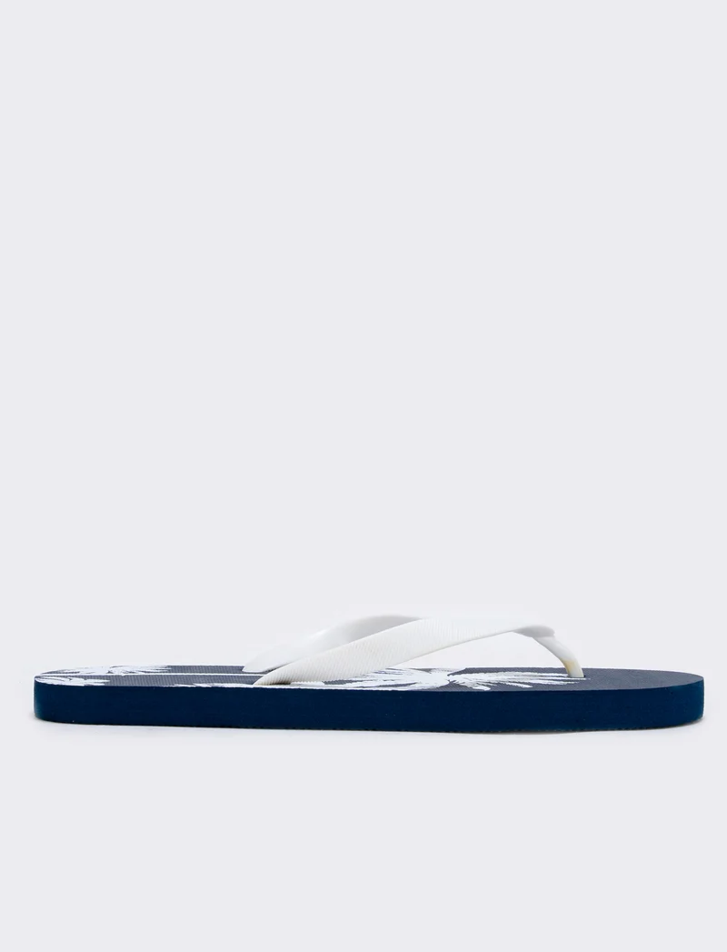 Infradito da uomo con palme in PVC - Bianco