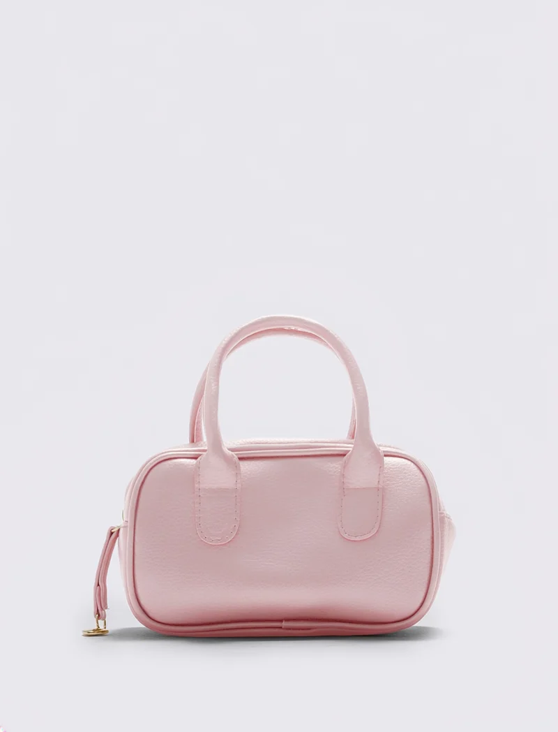 Bauletto rettangolare con manici per bambina - Rosa