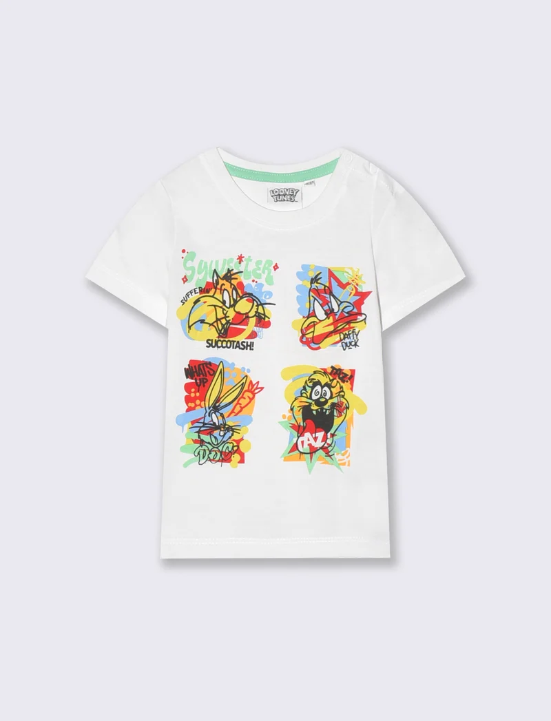 Magliette manica corta con personaggi trendy - Bianco