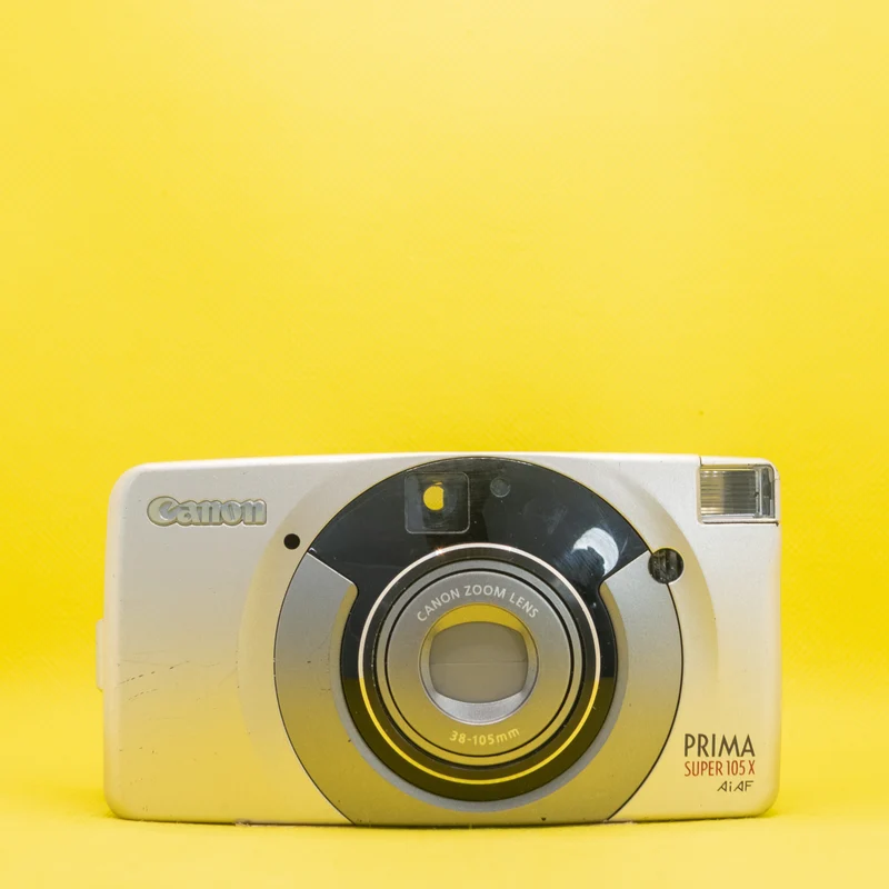 Canon Prima Super 105X - Fotocamera compatta a pellicola 35 mm vintage