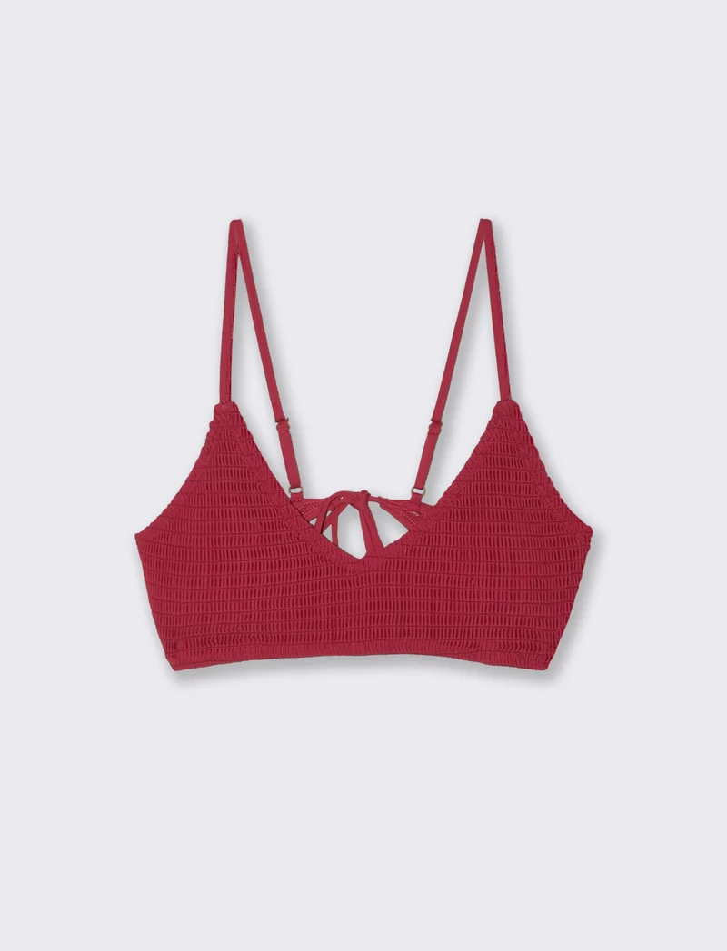 Brassiere mare punto smoke per donne - Rosso
