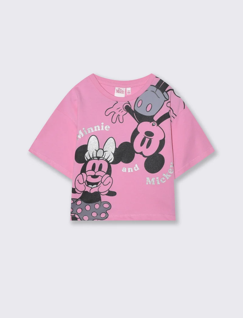T-shirt sportiva Minnie in cotone dinamico - Rosa