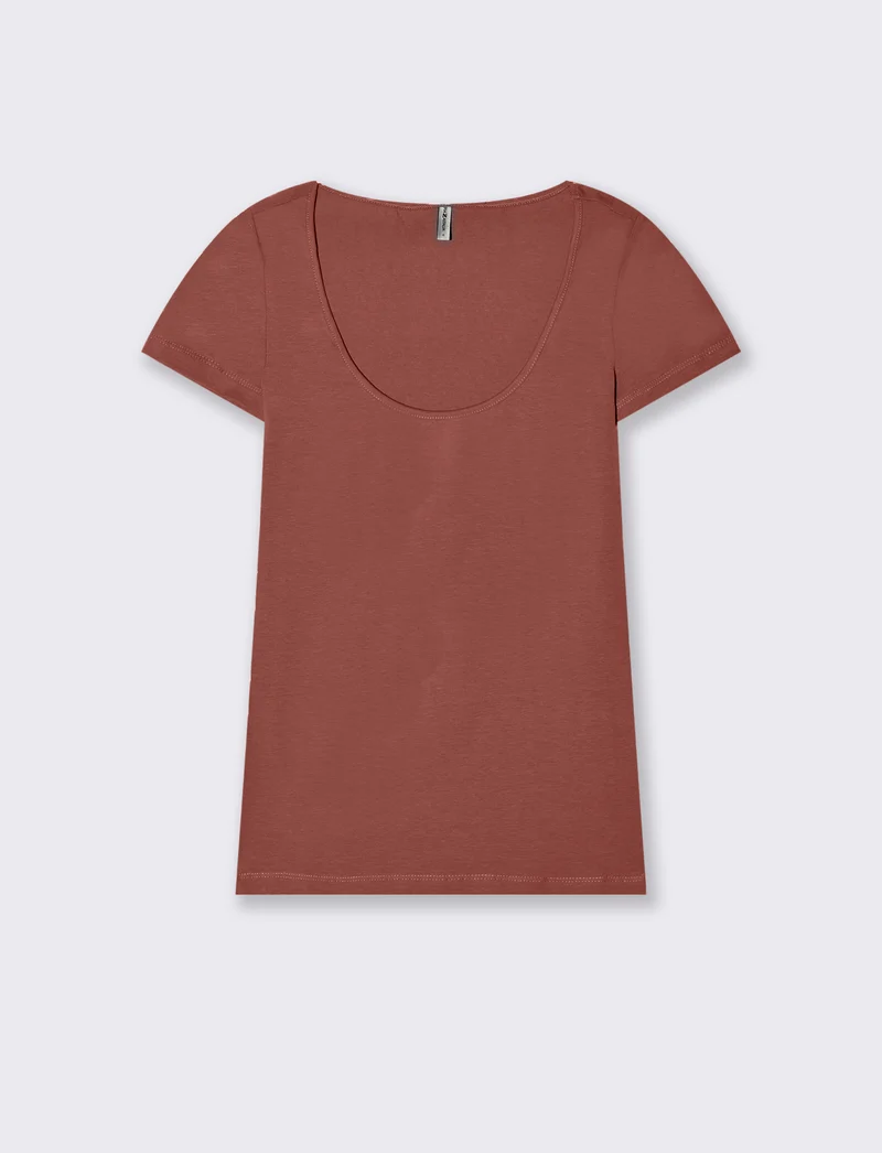 T-Shirt Mezza Manica Elegante - Rosso