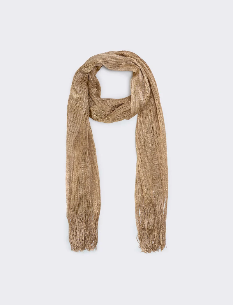 Foulard a rete con lurex per donne - Oro