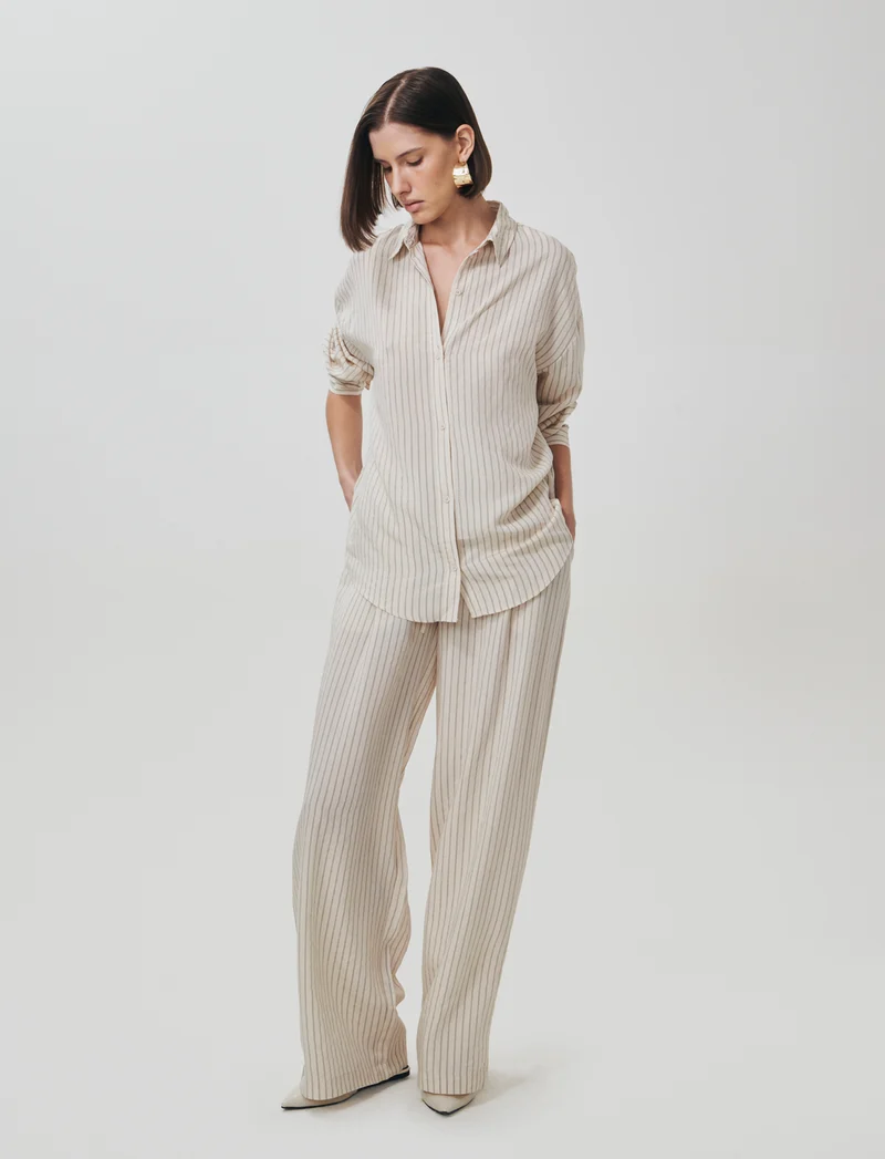 Camicia Oversize a Righe Verticali Women - var 1
