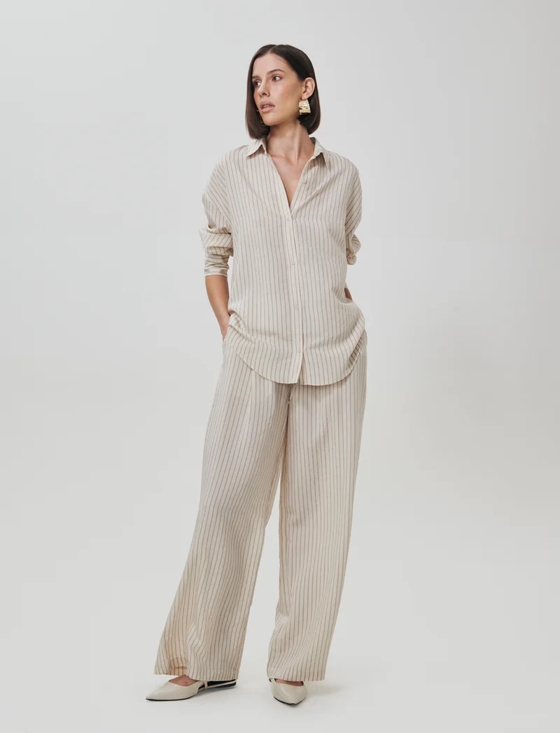Pantalone Elastico a Righe Verticali - var 1