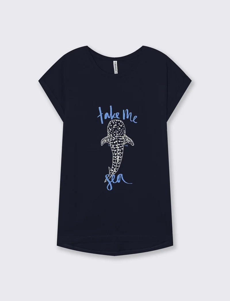 T-Shirt Manica Corta con Stampa - var 1