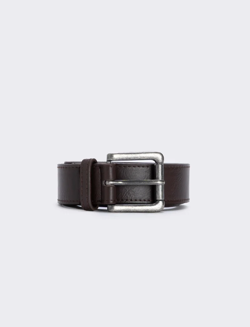 Cintura fusto con cucitura elegante - Marrone
