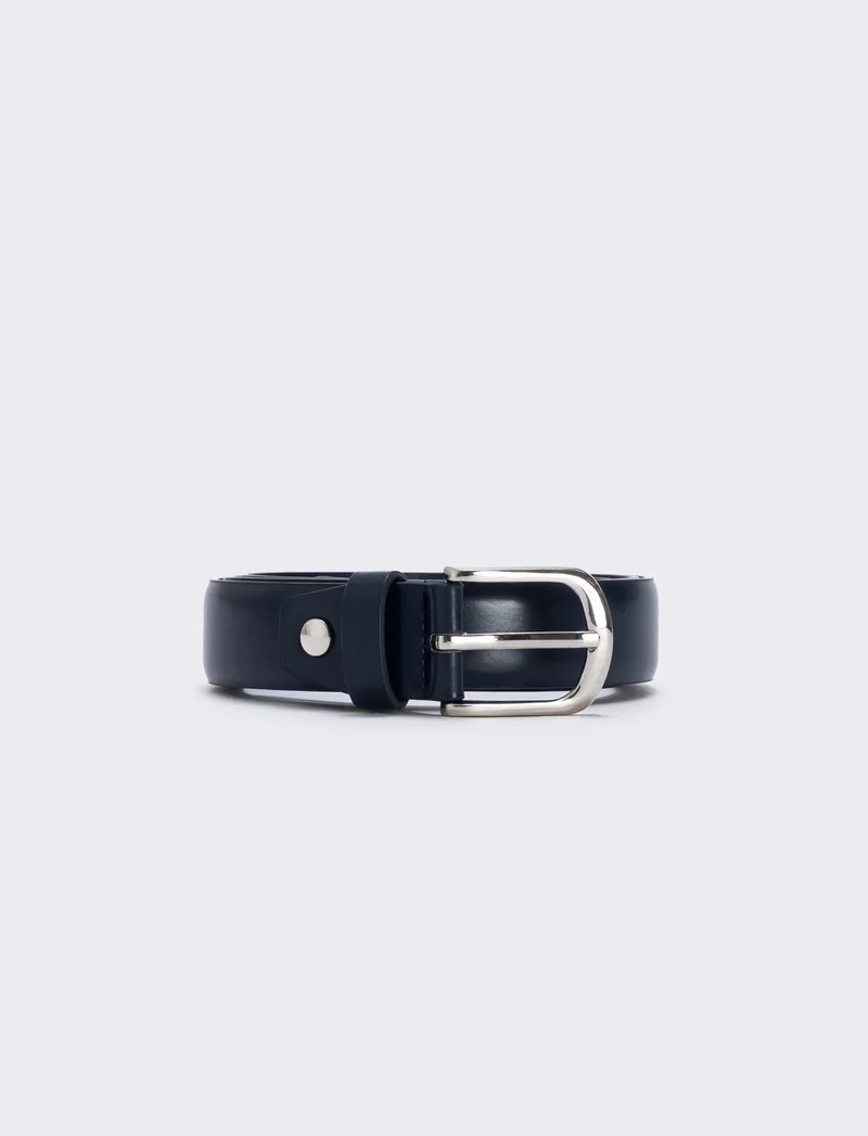 Cintura liscia 3 cm per uomo - Blu