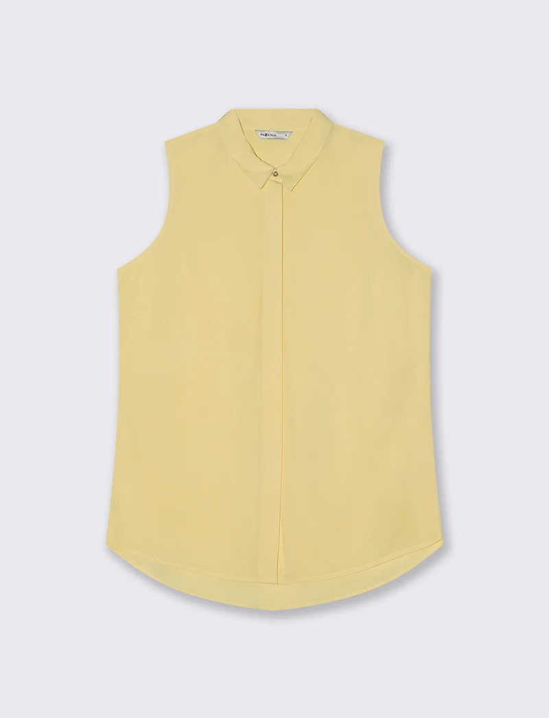 Camicia Giro Manica Basica - Giallo pastello