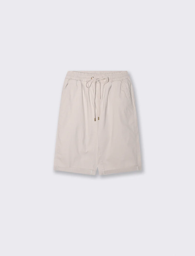 Bermuda con coulisse ed elastico - Sabbia