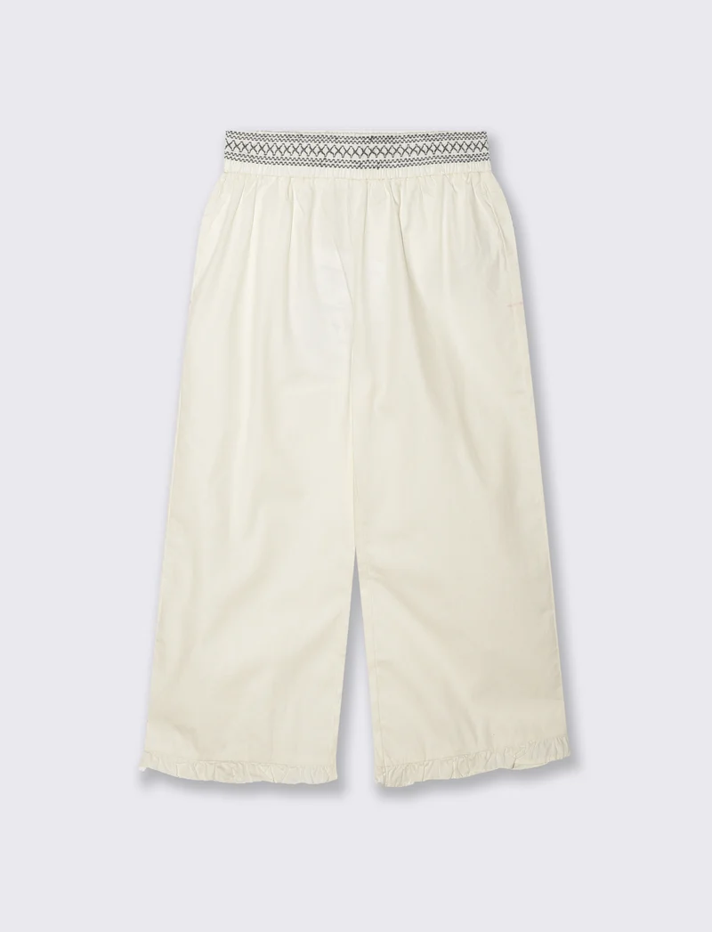 Pantaloni Palazzo in Cotone Estivi - Beige
