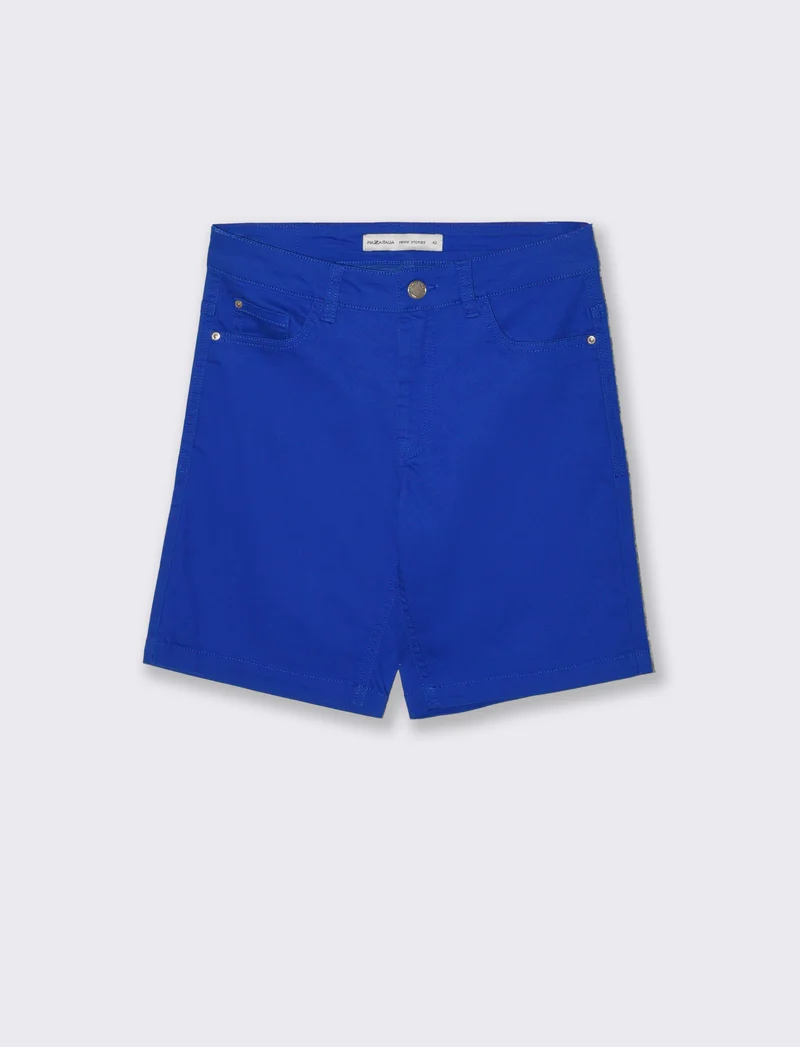 Bermuda Denim Vita Media Skinny - Royal