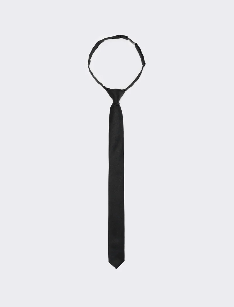 Cravatta nodo 4cm per bambini - Nero