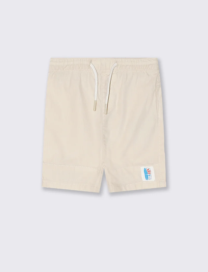 Bermuda in cotone con coulisse estivi - Beige