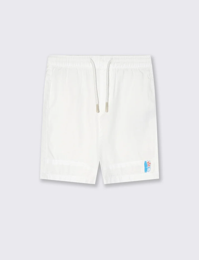 Bermuda in cotone con coulisse estivi - Bianco
