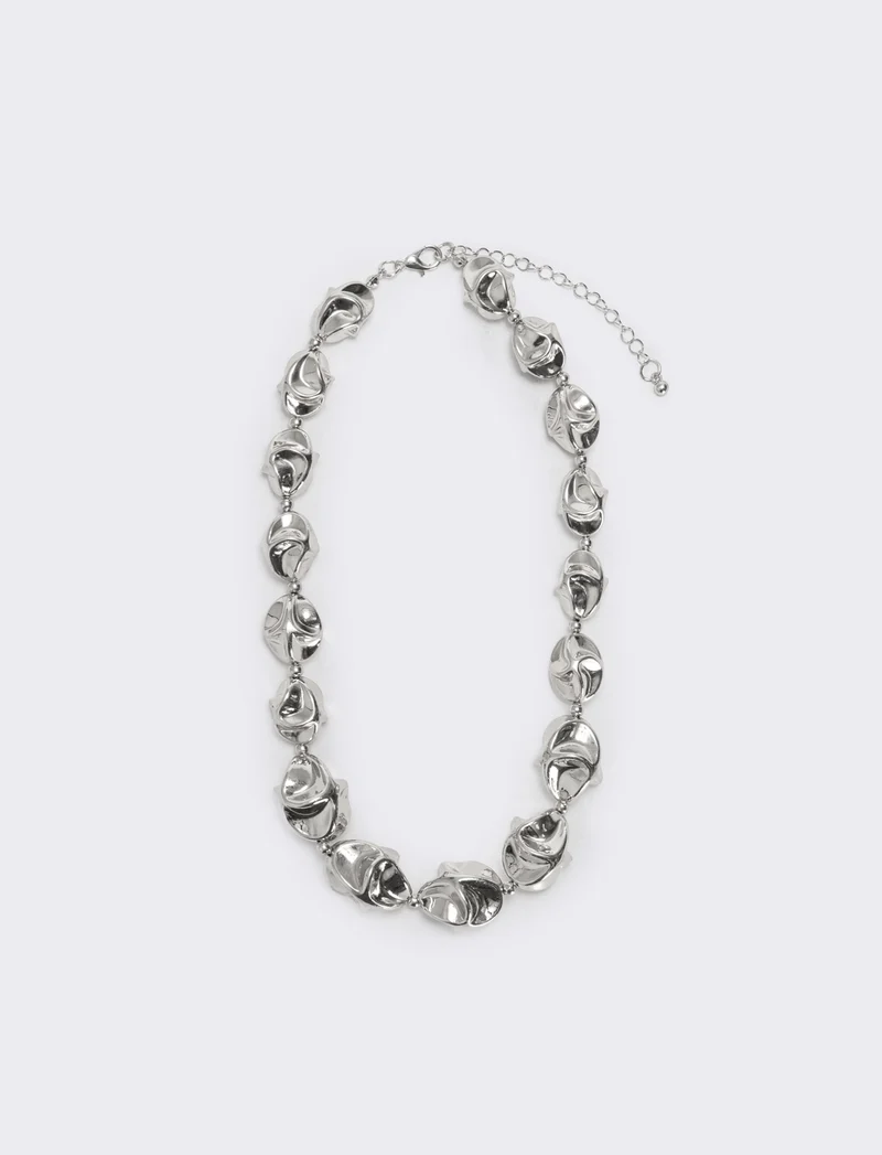 Collana di palline martellate - Argento