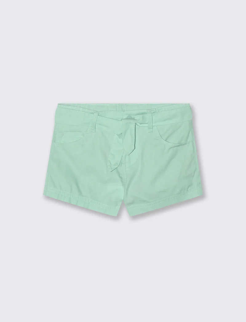 Pantaloncino cinque tasche da bambina - Verde acqua