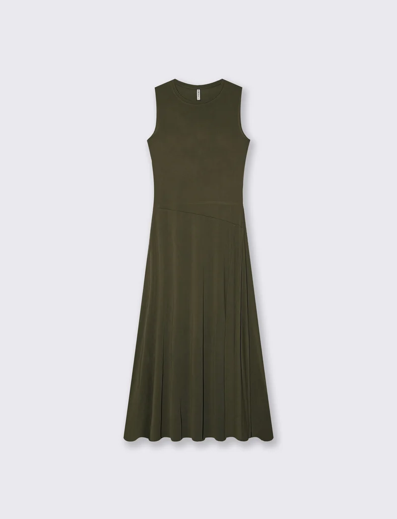 Vestito lungo senza maniche svasato - Kaky 1