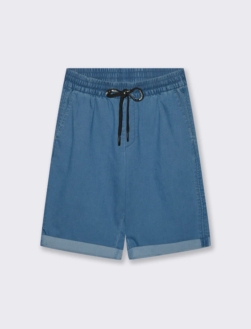 Bermuda con Coulisse ed Elastico - Denim
