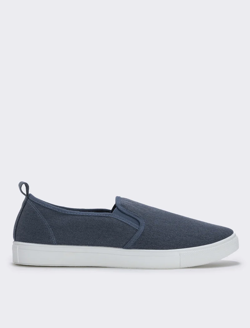 Slip-on in canvas da uomo in due colori - Blu