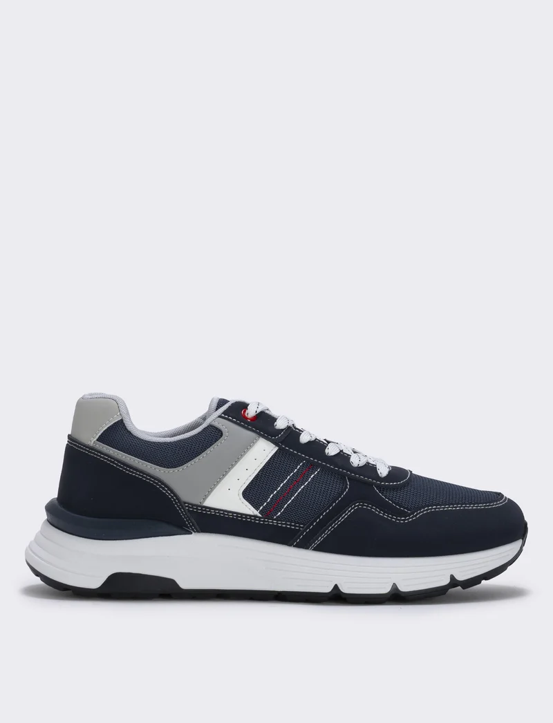 Sneakers casual da uomo in tessuto e poliuretano - Blu