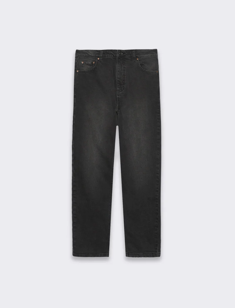 Jeans mom fit da donna - Nero