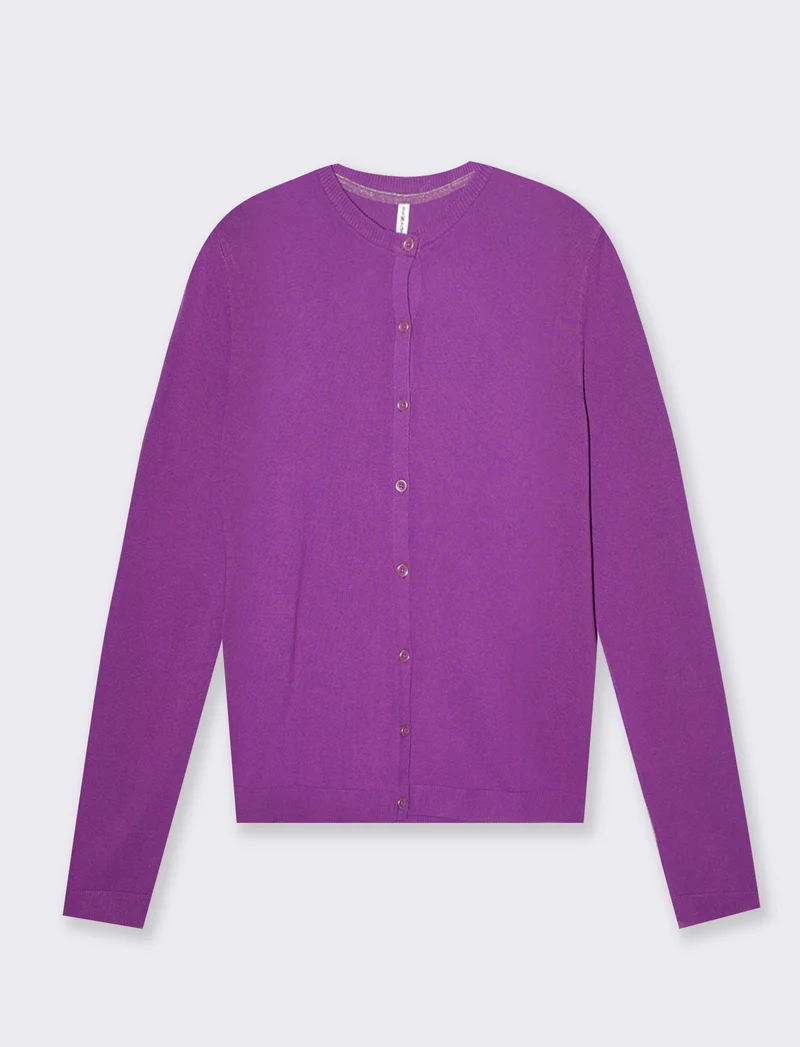 Cardigan basico da donna - Viola