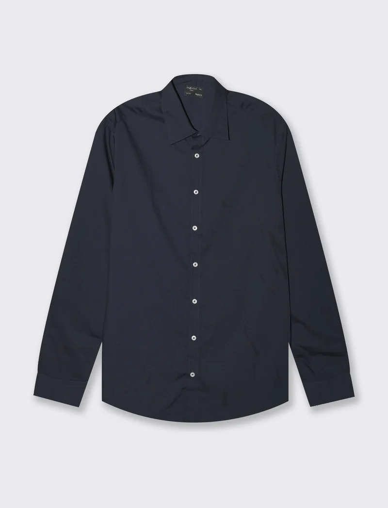 Camicia basic regular fit easy iron da uomo - Blu