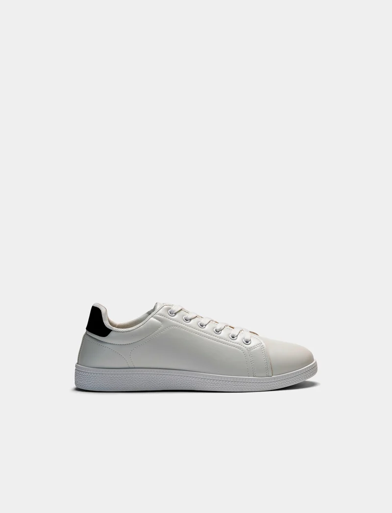 Sneakers minimal da uomo - Bianco