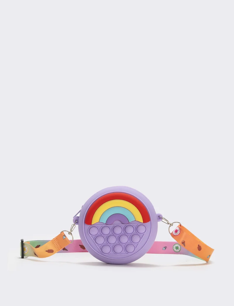Borsetta pop it arcobaleno divertente - Lilla