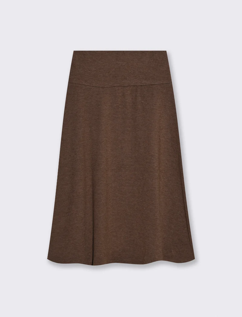 Gonna midi in maglia - Moro