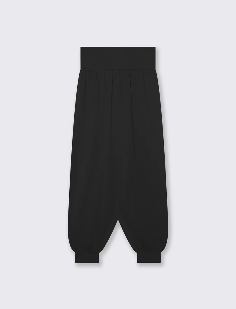 Pantalone Odalisca in Cotone con Cintura - Nero