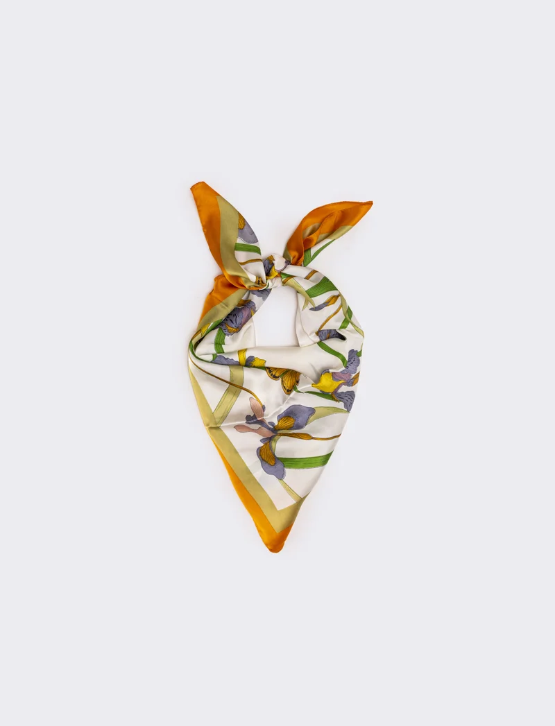 Foulard con fantasia - Arancio