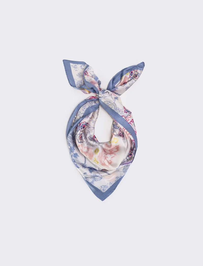 Foulard con fantasia - Lilla