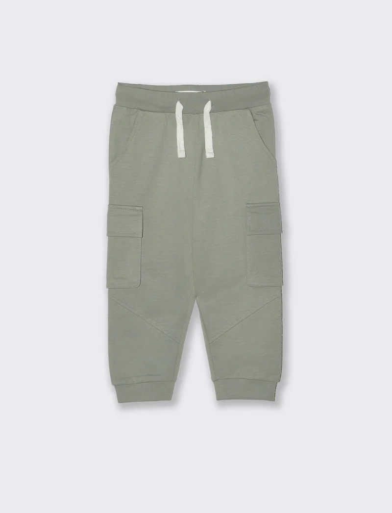 Jogger sportivi con tasconi laterali - Verde salvia