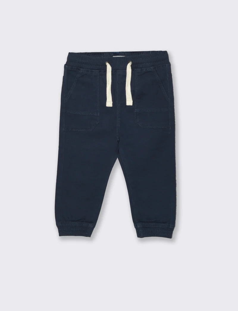 Pantaloni ampi con coulisse e elastico - Blu