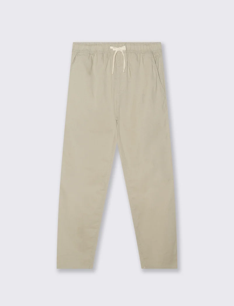 Pantaloni jogger in cotone con tasche - Grigio stone