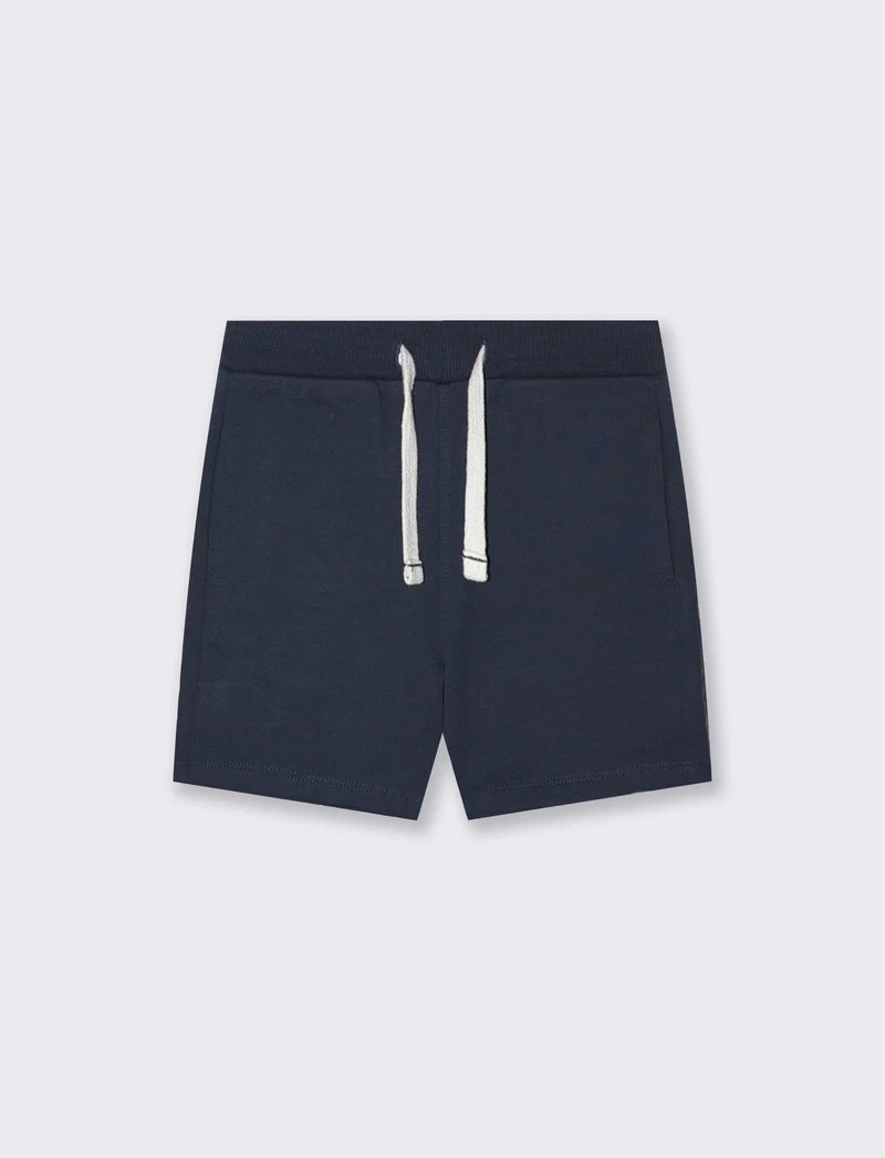 Bermuda in felpa con coulisse basi - Blu