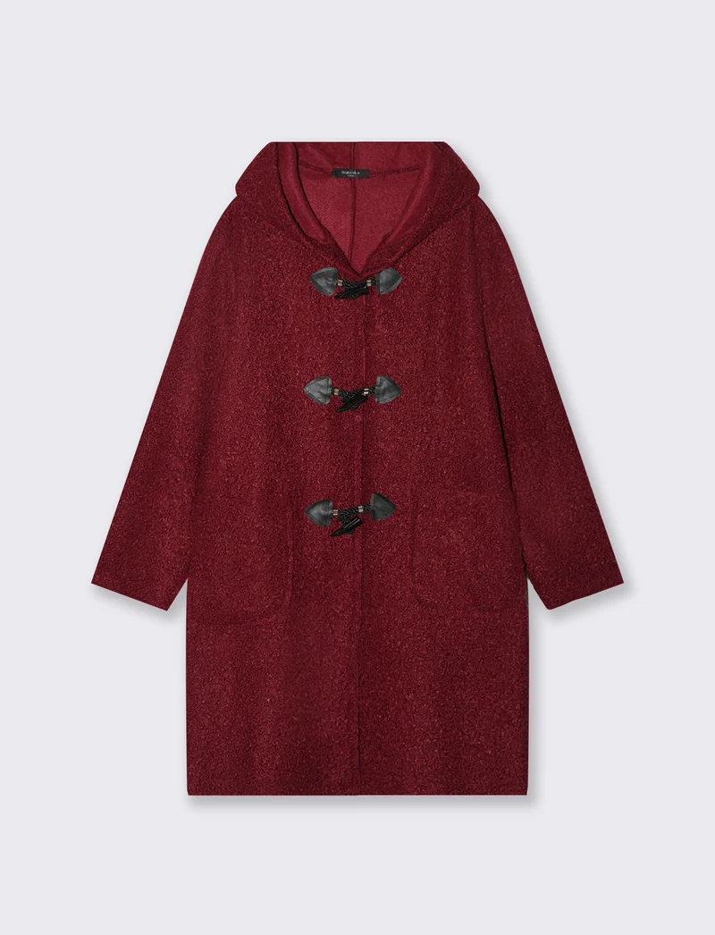CAPPOTTO CON CAPPUCCIO - Bordeaux