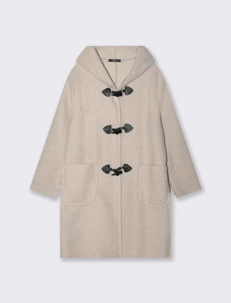 CAPPOTTO CON CAPPUCCIO - Vaniglia