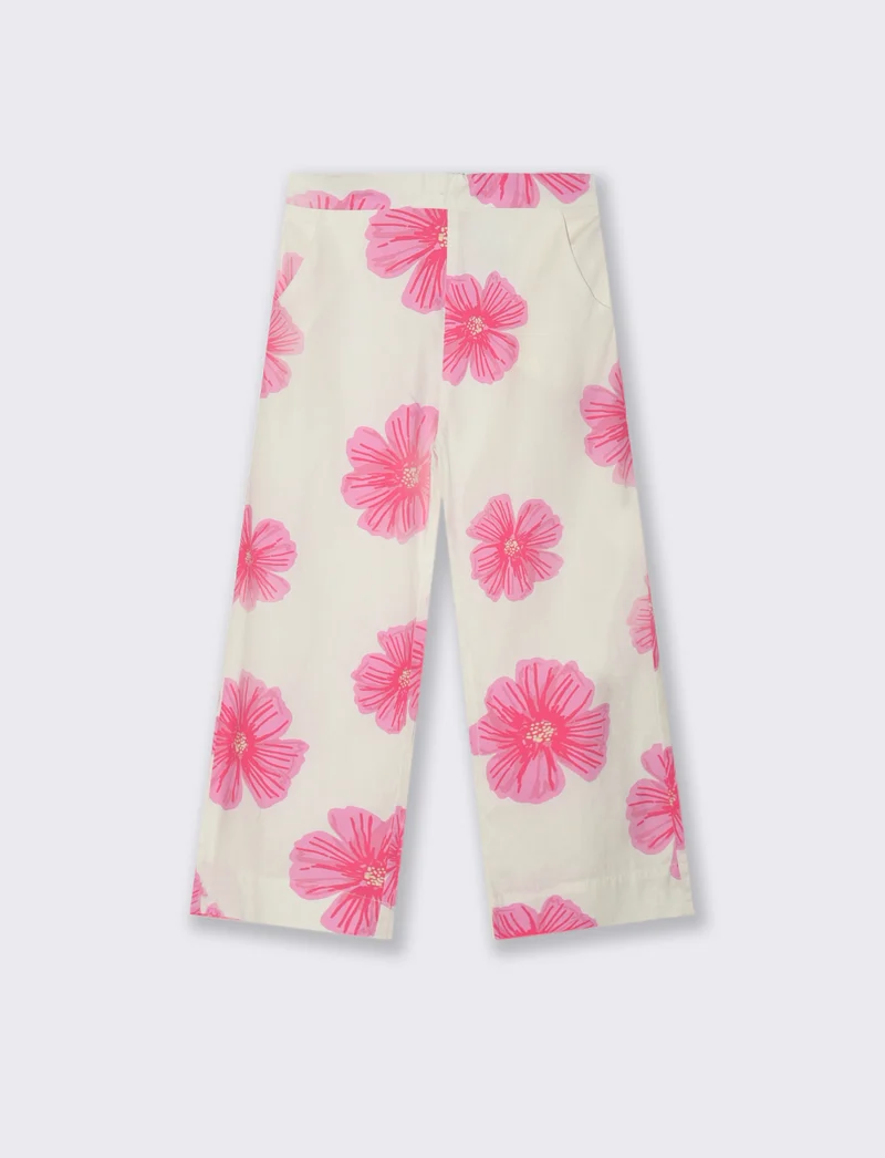 Pantaloni Palazzo Floreali con Vita Elastica - Fantasia