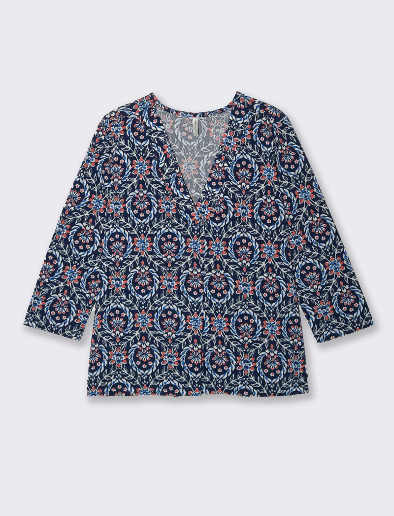 T-Shirt Scollo a V 3/4 Manica Comoda - var 1