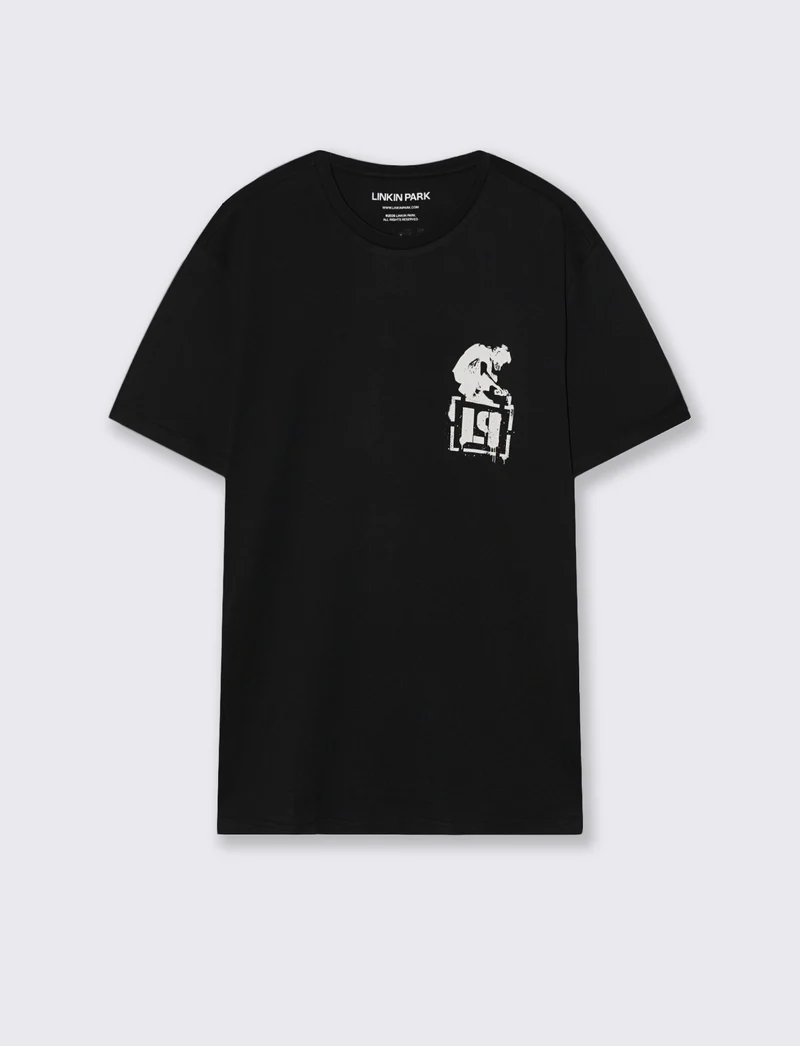 T-shirt Linkin Park con stampa esclusiva - Nero