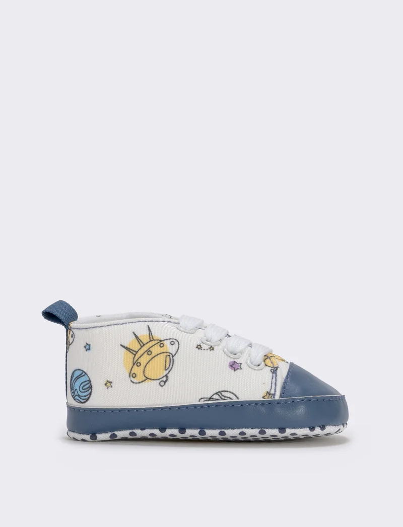 Scarpa bianca per neonato con stampe - Bianco