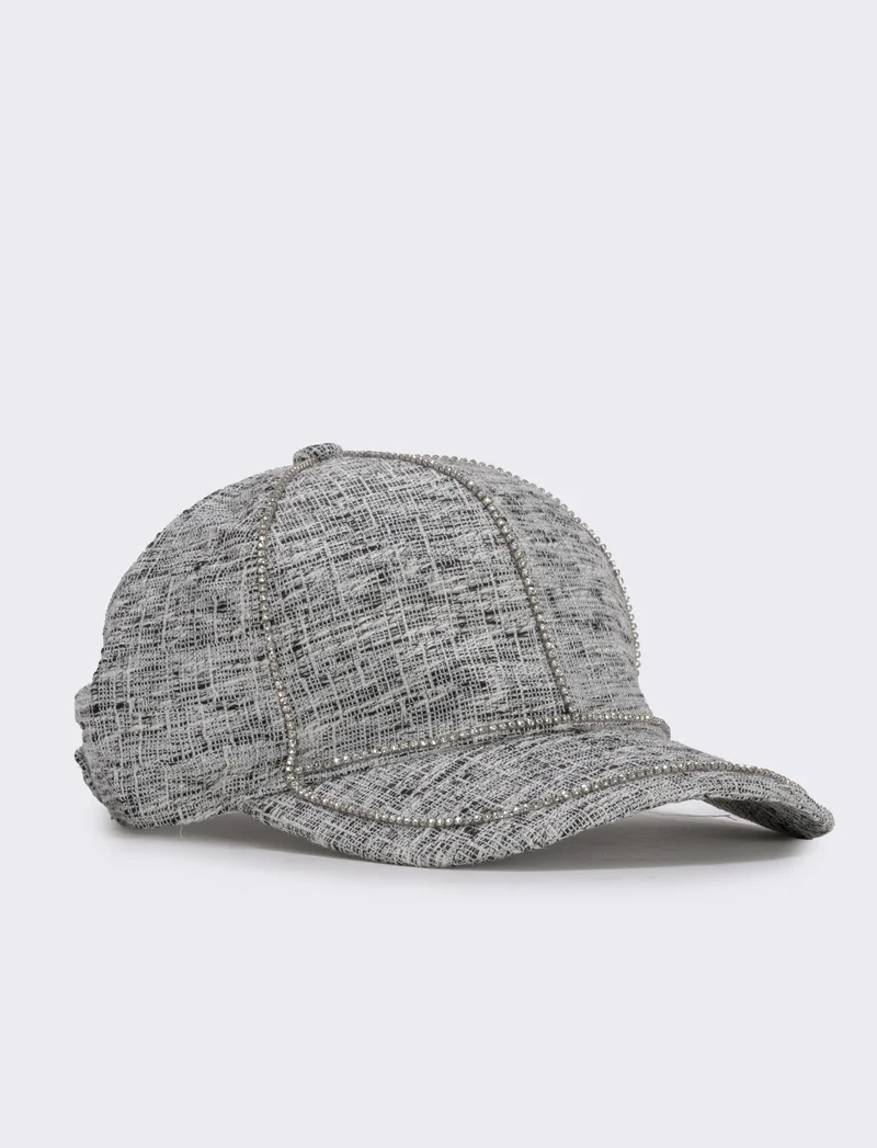 Cappello baseball con strass - Nero