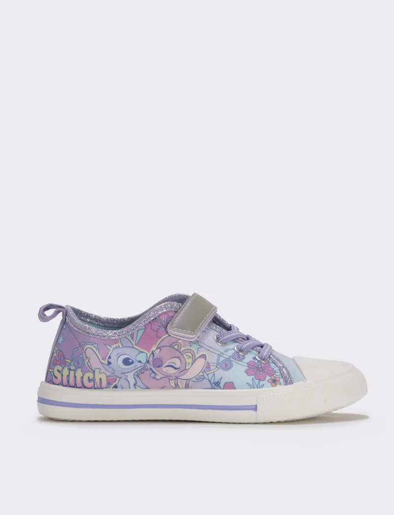 Scarpa in tela lilla Stitch&Angel bambina - Lilla