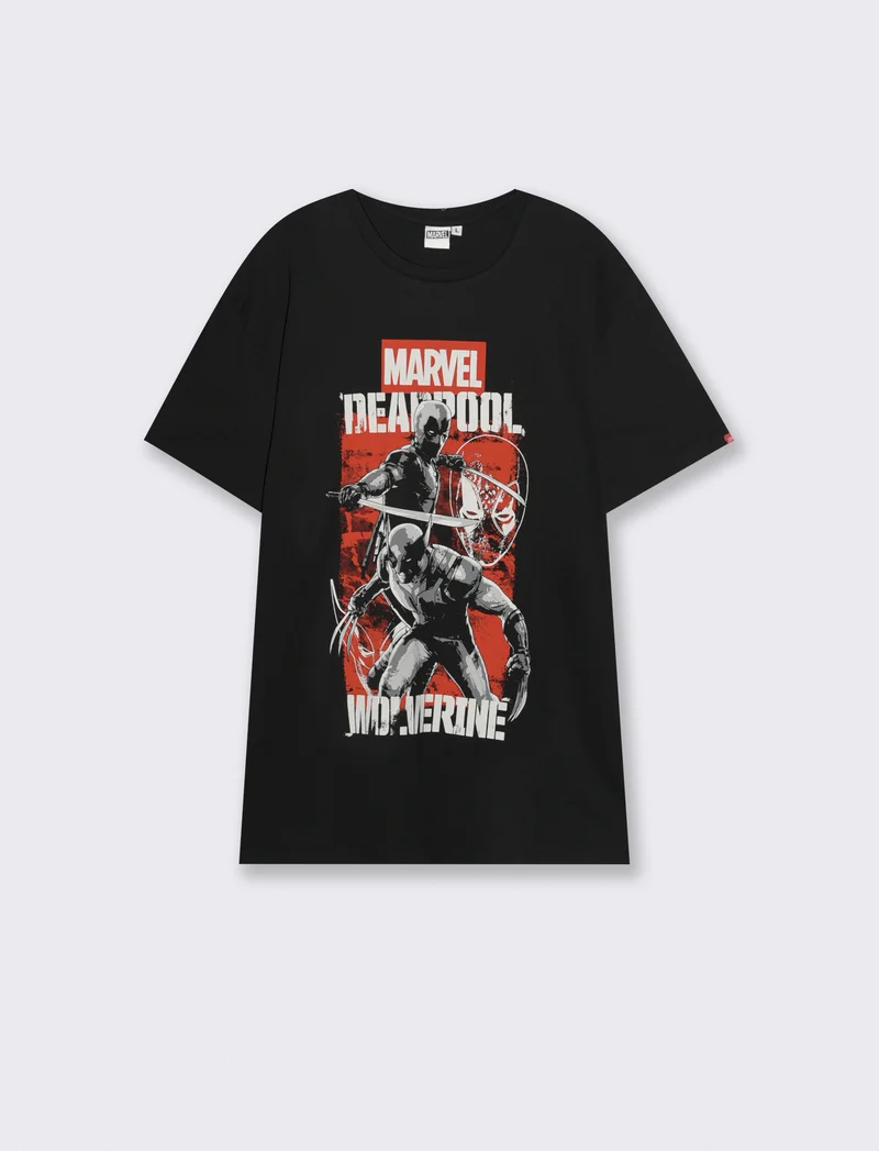 T-Shirt Marvel con Stampa Iconica - var 2