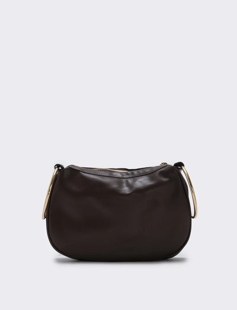 Borsa con manici in metallo - Moro
